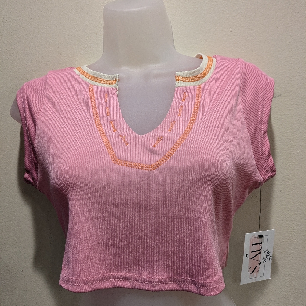 ny's Pink Cropped Top Size Medium